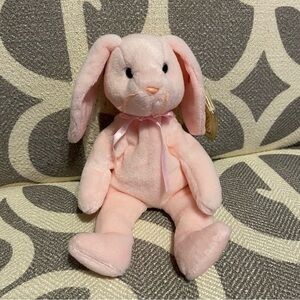 Vintage TY Beanie Baby Hoppity the Bunny Pink